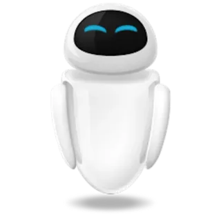 ☺️ Eve WALL-E robot, kreskówka, postać, WALL-E, Eve, animowany telegram sticker