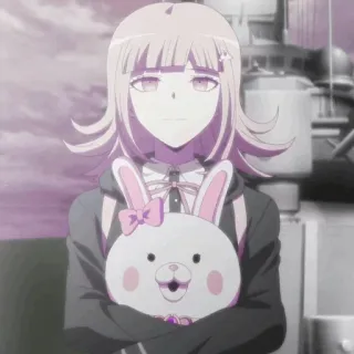 🌸 Chiaki Nanami Danganronpa Anime, Videojuego, Chiaki Nanami, Danganronpa, Personaje, Chica, Gamer telegram sticker