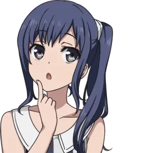 🤔 Anime, Chica, Pensando, Linda, Coleta telegram sticker