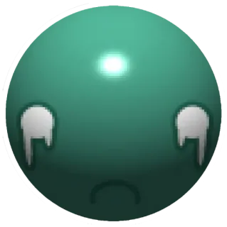 🤩 traurig, weinend, emotional, Emoji, Ball, grün telegram sticker