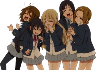 😹 Anime, Garotas, Escola, Amigas, Grupo, Fofas, Uniformes telegram sticker