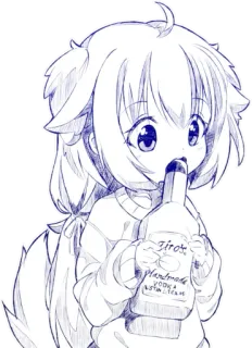 🍶 Handmade VODKA & STARS Anime, Kartun, Alkohol, Vodka, Minum, Anak, Minuman telegram sticker