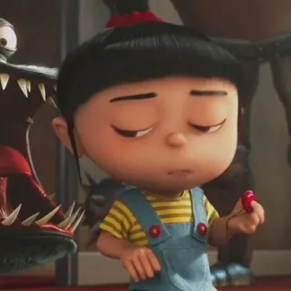 😒 Agnes Despicable Me kartun, animasi, gadis, karakter, Despicable Me telegram sticker