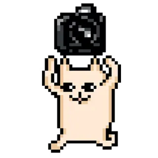 Pixel cat telegram stickers