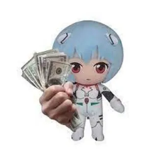🌊 Rei Ayanami Neon Genesis Evangelion อนิเมะ, มังงะ, เงิน, เงินสด, ดอลลาร์, เรย์ อายานามิ, อีวานเกเลียน telegram sticker