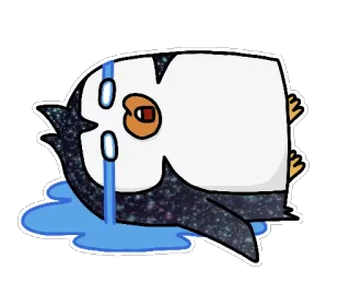 😭 pingüino, llorando, triste, animal, dibujos animados, emoticono telegram sticker