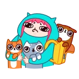 ๐ฅบ Kartun, Binatang, Lucu, Kawaii, Persahabatan telegram sticker