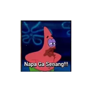 😀 Patrick Star Spongebob Squarepants Napa Ga Senang!!! spongebob, patrick, verärgert, cartoon, meme telegram sticker