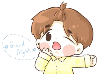 😴 Good Night chúc ngủ ngon, giấc ngủ, hoạt hình, nhân vật, minh họa, dễ thương telegram sticker