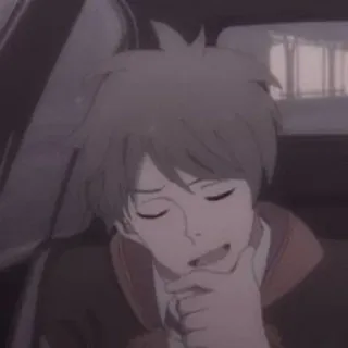 🔦 Anime, Ragazzo, Triste, Adolescente, Malinconia, Illustrazione telegram sticker