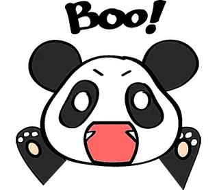 🥊 panda, angry, cartoon, animal, cute, sticker telegram sticker