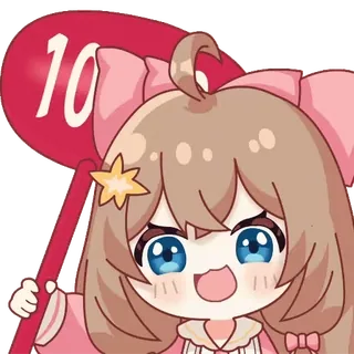 👊 10 fille anime, dessin animé, kawaii, mignon, illustration, rose whatsapp sticker