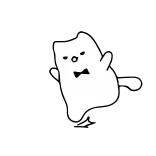 🙃 gato, ilustración, dibujo animado, lindo, animal telegram sticker