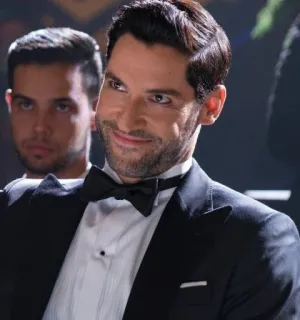 😊 Lucifer Lucifer, Tom Ellis, tuxedo, handsome, tv show telegram sticker