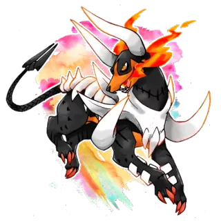 💀 Houndoom Pokémon, Houndoom, vuur, duister, videogame, monster telegram sticker