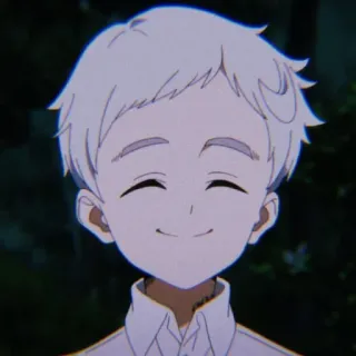 😊 Norman The Promised Neverland Anime, Mangá, Menino, Sorriso, Norman, The Promised Neverland telegram sticker