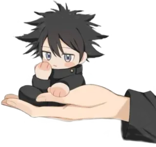 🐺 Megumi Fushiguro Jujutsu Kaisen Megumi Fushiguro, Jujutsu Kaisen, Anime, Manga, Chibi, Niedlich, Fanart whatsapp sticker