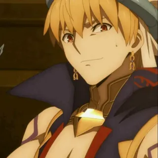 ✨ Gilgamesh Fate/Zero anime, character, fate, gold, king telegram sticker
