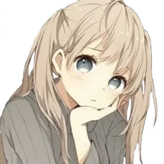 😕 อนิเมะ, ผู้หญิง, น่ารัก, การ์ตูน, มังงะ telegram sticker