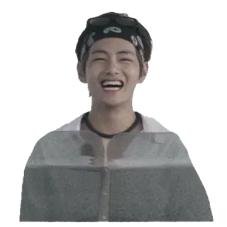😆 웃음, 행복, 미소, 사람, 반다나 telegram sticker