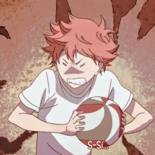 🏐 S-Sí... Anime, Volley-ball, Sport, Dessin animé, Animé, Personnage whatsapp sticker