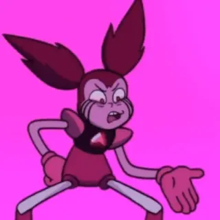 😠 Spinel Steven Universe cartoon, pink, character, animated, Spinel, Steven Universe whatsapp sticker