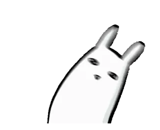 🐰 lapin, animal, blanc, drôle, mignon telegram sticker
