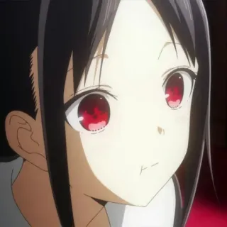☺️ Kaguya Shinomiya Kaguya-sama: Love Is War Аниме, Кагуя, Синомия, Кагуя-сама, Любовь это война, Мультфильм, Красные глаза telegram sticker