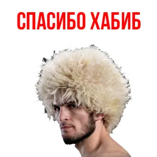 👍 Khabib Nurmagomedov СПАСИБО ХАБИБ ufc, mma, khabib, nurmagomedov, luchador, daguestán whatsapp sticker