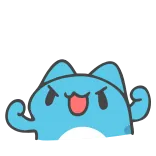 💪 고양이, 귀여운, 동물, 만화 telegram sticker
