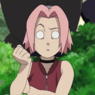 😦 Sakura Naruto Anime, Sakura, Naruto, Śmieszne, Kreskówka telegram sticker