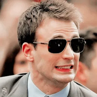 🇺🇸 Chris Evans 유명인, 배우, 남자, 인물 사진, 선글라스, 크리스 에반스 telegram sticker