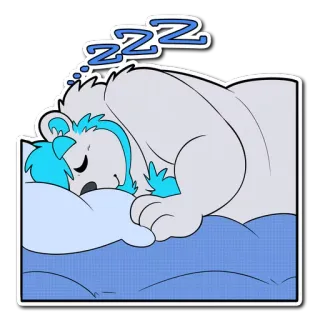 💤 ZZZ tidur, tertidur, beruang, kartun, zzz, waktu tidur whatsapp sticker