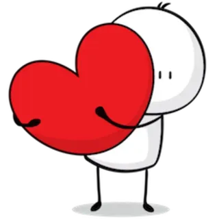 ❤ hart, liefde, personage, stokfiguur, genegenheid, romantisch telegram sticker