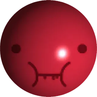🤩 rot, gesicht, süß, rund, emoji, aufkleber telegram sticker