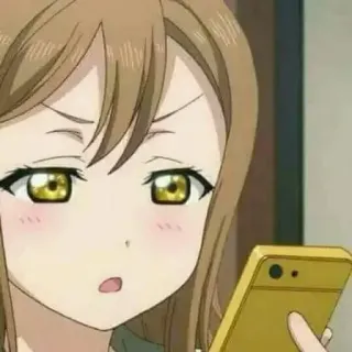 😡 アニメ, 女の子, 携帯, 可愛い, 困惑 telegram sticker