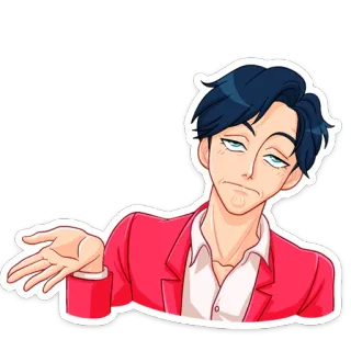 😐 ผู้ชาย, การ์ตูน, ท่าโพส, ประชดประชัน, ทัศนคติ whatsapp sticker