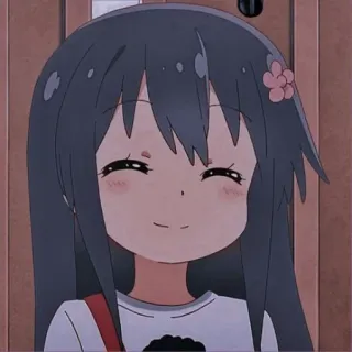 💛 anime, carino, sorridente, cartone animato, ragazza, personaggio, felice telegram sticker