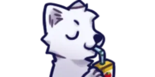🥤 chó, nước ép, dễ thương, uống, động vật, nhãn dán telegram sticker