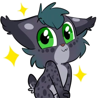 😇 gato, mono, animal, brillo, dibujos animados, pegatina, felino whatsapp sticker
