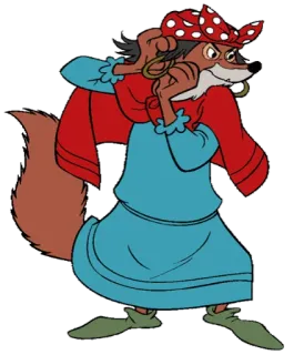 😠 Robin Hood zorro, disfraz, dibujos animados, animación, medieval, robin hood telegram sticker
