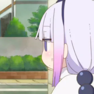 🍚 Kanna Miss Kobayashi's Dragon Maid Anime, Kanna, Dragon Maid, Fofo, Kawaii, Desenho animado whatsapp sticker