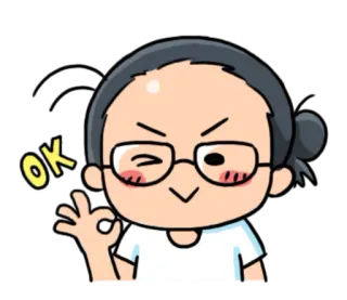 👌 OK 好的, 同意, 卡通, 手势, 赞同, 积极的 telegram sticker
