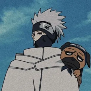 😐 Kakashi Naruto Anime, Kakashi, Cachorro, Desenho animado, Ninja telegram sticker