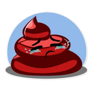 😭 emoji, caca, triste, llorando telegram sticker