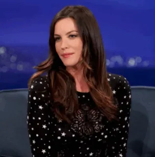🍒 Liv Tyler atriz, celebridade, retrato, mulher, cabelo comprido telegram sticker