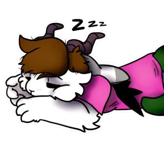 😴 sticker, cartoon, animal, cute, sleeping, ace whatsapp sticker