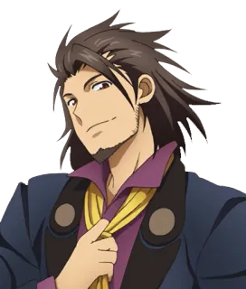 😏 Anime, Uomo, Personaggio, Bruna, Viola, Giacca, Fantasy whatsapp sticker