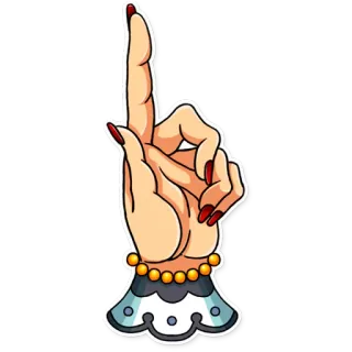👆 hand, finger, offensive gesture, middle finger, cartoon, rude whatsapp sticker