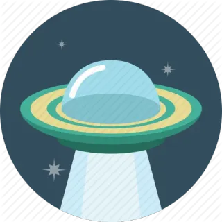 👽 ufo, alien, space, flying saucer, beam, outer space, stars telegram sticker